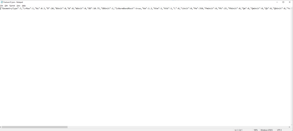 Open the JSON file using Note Pad 